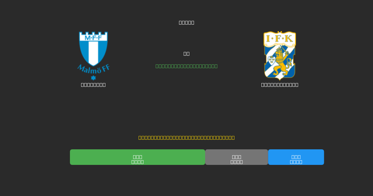 Malmö FF vs IFK Göteborg - Dự Đoán Bóng Đá AI Miễn Phí với Độ Chính Xác 80%+