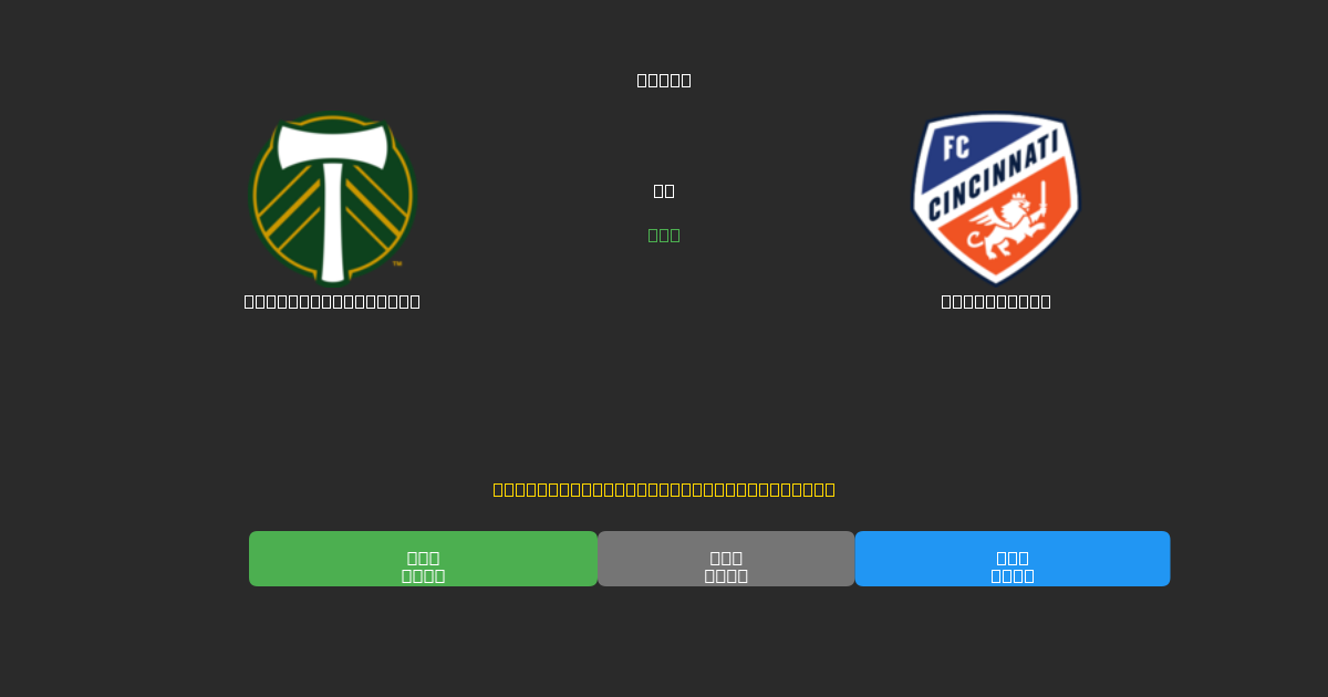 Portland Timbers vs Cincinnati - Dự Đoán Bóng Đá AI Miễn Phí với Độ Chính Xác 80%+